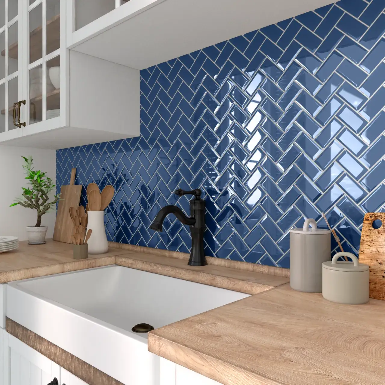 Zdjęcie Co na ścianę w kuchni nad blatem? Najlepsze materiały i inspiracje