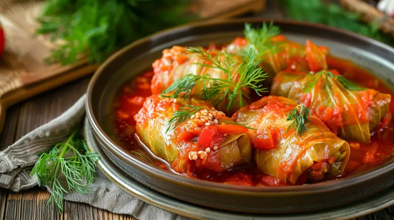 Zdjęcie Gołąbki bez mięsa z ziemniakami i kaszą gryczaną: Pyszne, sycące danie