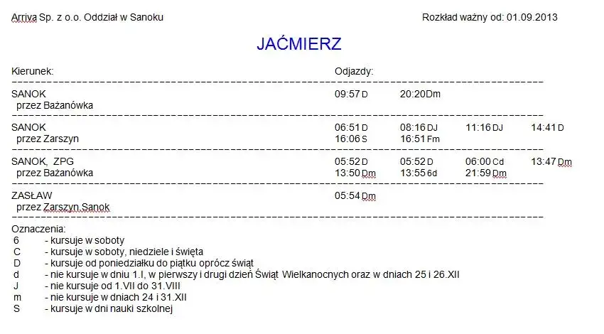 Zdjęcie Rozkład jazdy BAK-BUS Sanok: Sprawdź godziny i trasy, aby nie czekać