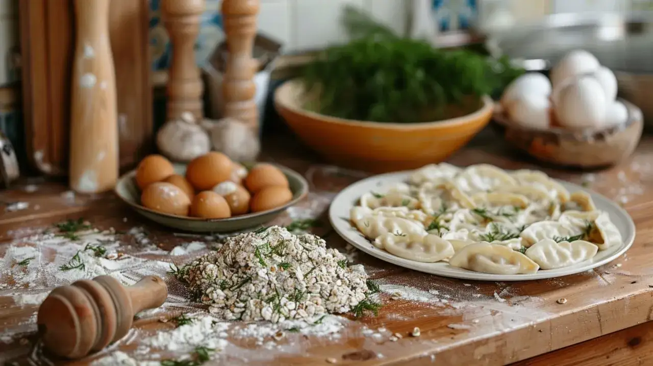 Zdjęcie Pierogi z kaszą gryczaną i pieczarkami - kwestia smaku - przepis