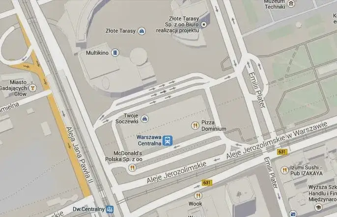 Zdjęcie Jak dojść z Dworca Centralnego do Złotych Tarasów w prosty sposób