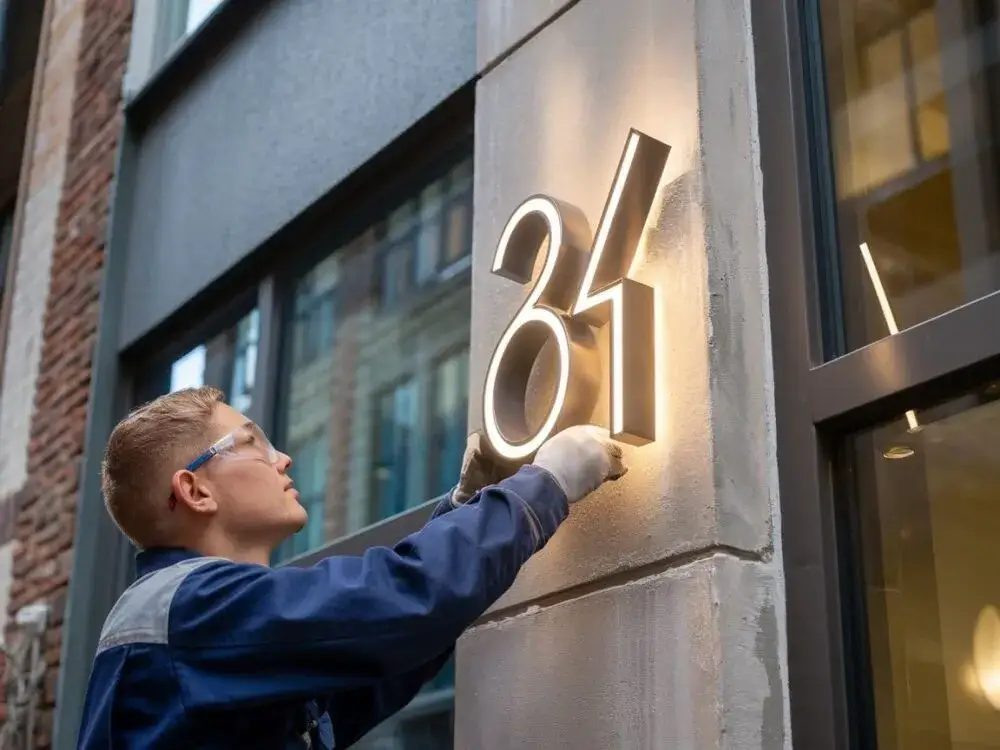 Zdjęcie Jak zamontować numer domu na elewacji, aby był widoczny i trwały