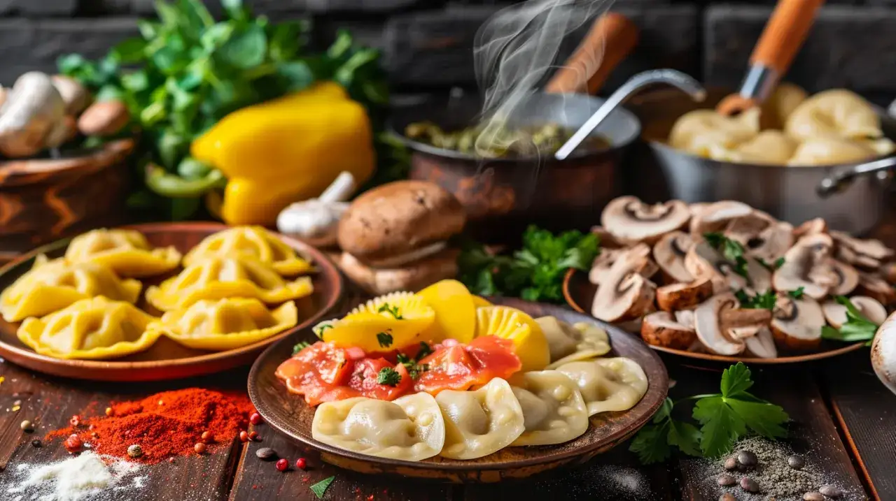 Zdjęcie Pierogi z mięsem z rosołu i pieczarkami: od klasyki aż po eksperymenty