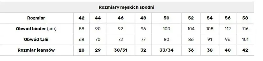 Zdjęcie Rozmiar spodni 50 ile to cm - poznaj dokładne wymiary i różnice