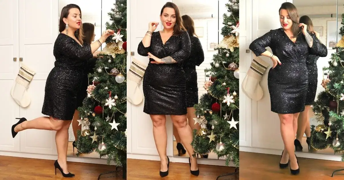 Zdjęcie Plus size: Sylwestrowe bluzki z cekinami, które zachwycają