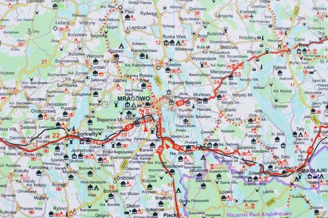 Zdjęcie Warmińsko-mazurskie: mapa turystyczna z najlepszymi atrakcjami