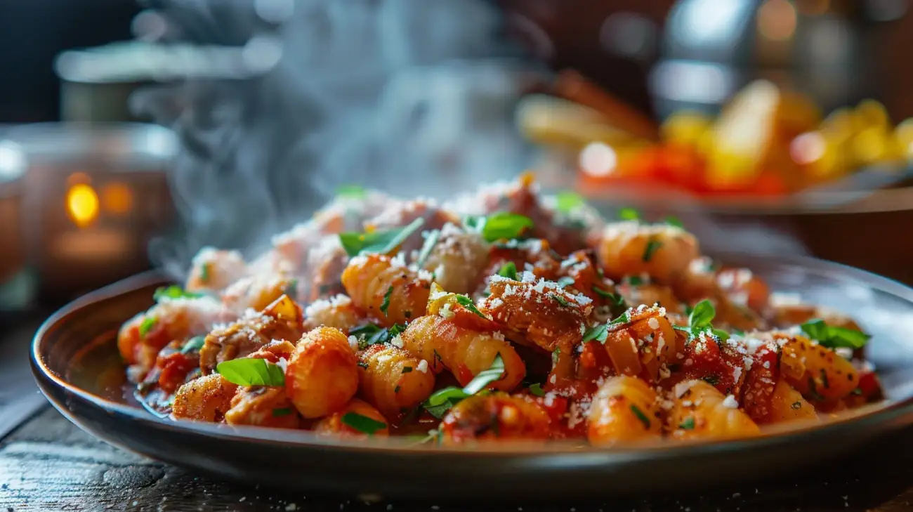 Zdjęcie Sycący obiad - gnocchi z kurczakiem w sosie pomidorowym