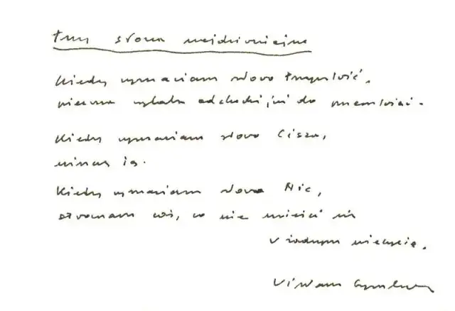 Zdjęcie Najkrótszy wiersz Wisławy Szymborskiej - analiza i znaczenie Dłoni