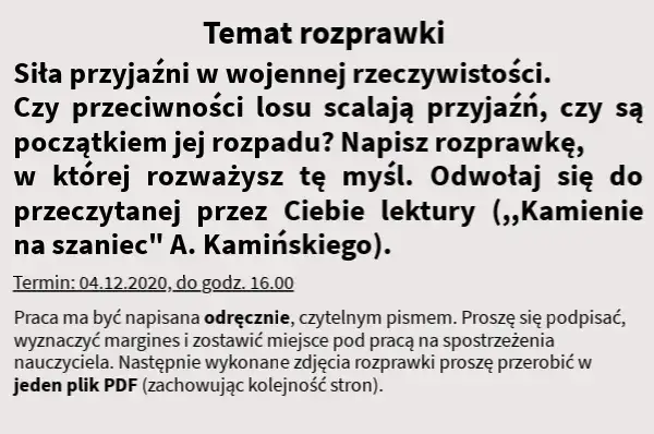 Zdjęcie Jak napisać rozprawkę o Kamieniach na szaniec, by zaskoczyć nauczyciela