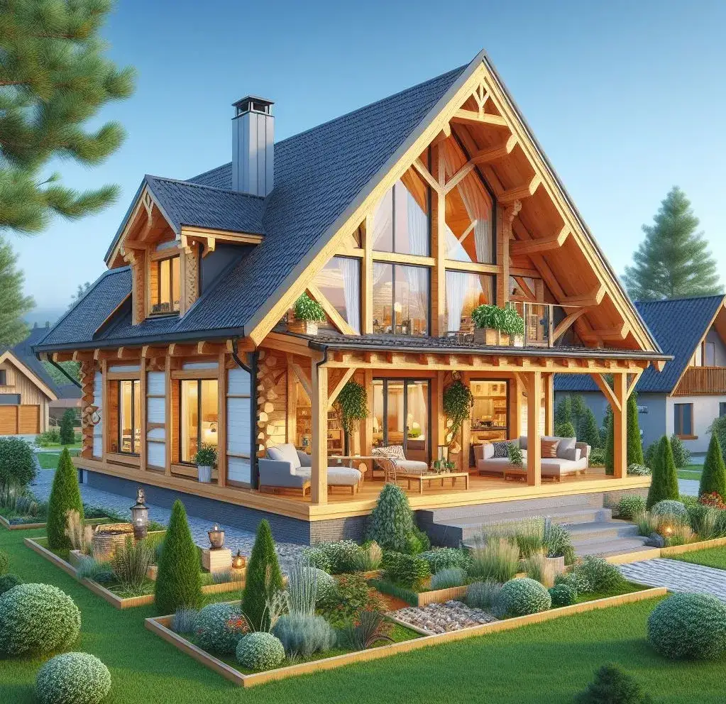 Zdjęcie Koszt budowy domu drewnianego 100m² - Ceny i szacunki 2025