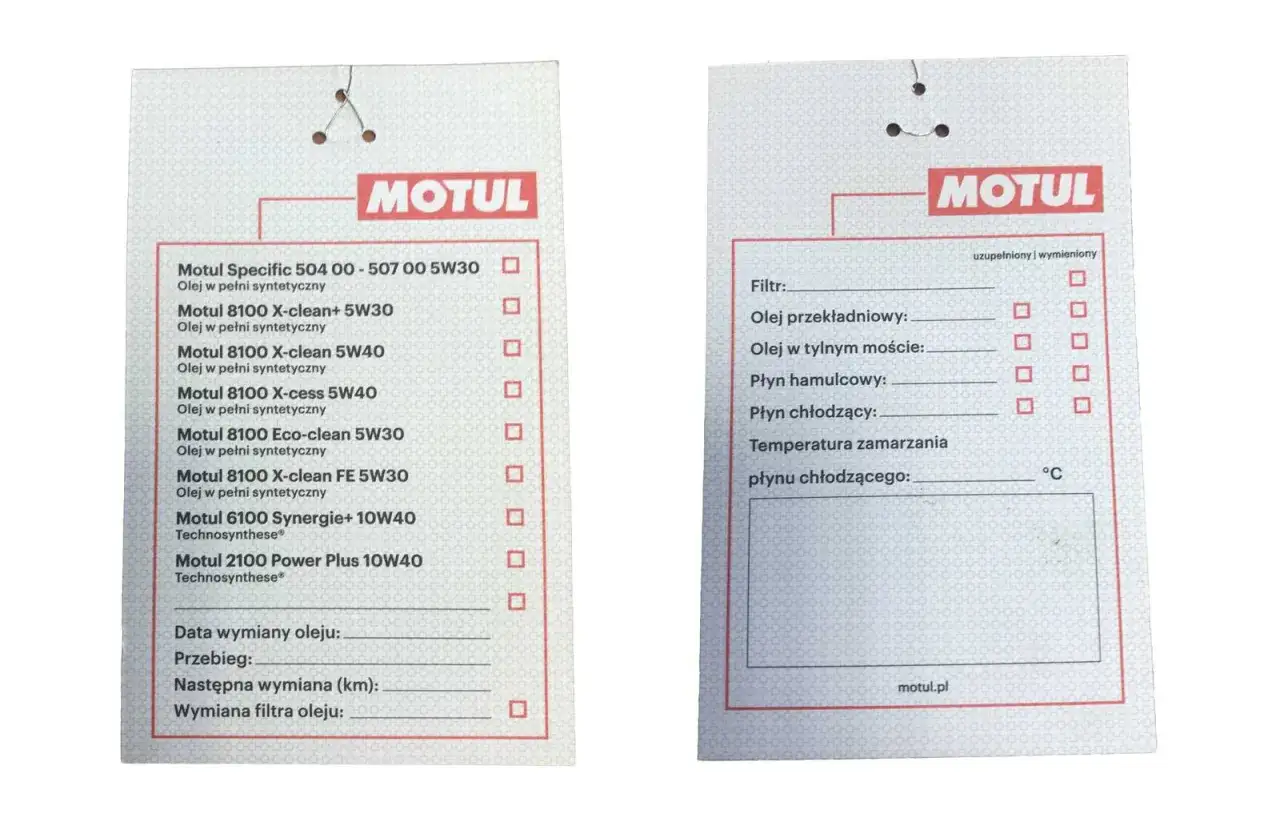 Zdjęcie Zawieszka wymiany oleju Motul – niezawodność i trwałość dla warsztatów