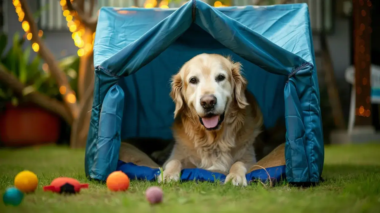 Zdjęcie Materiałowa buda dla psa: Jakie są zalety bud materiałowych dla zwierząt?