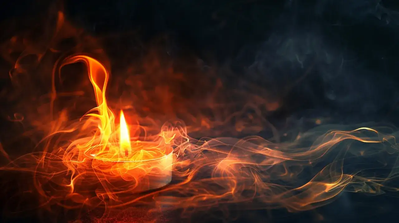 Zdjęcie Płomień świecy: Co oznacza i jak interpretować płomień świecy