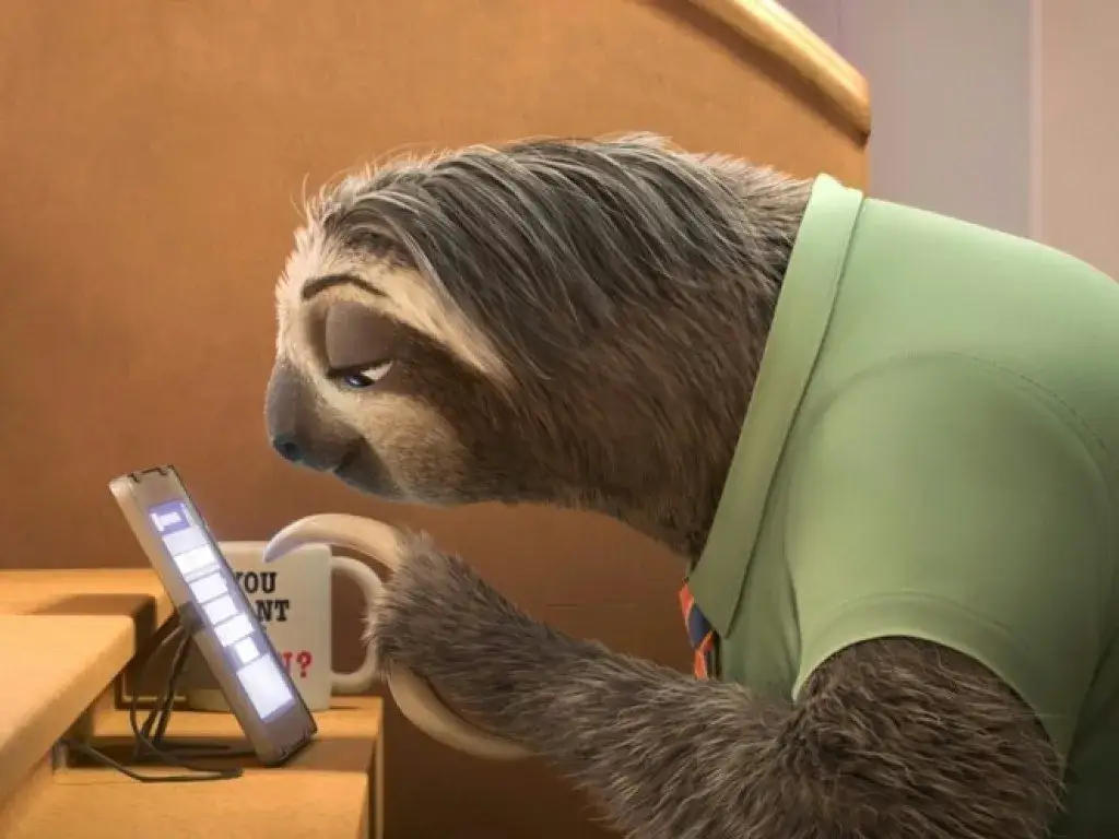 Zdjęcie Zwierzogród: Leniwiec Błysk - Zabawny Bohater z Urzędu Komunikacji