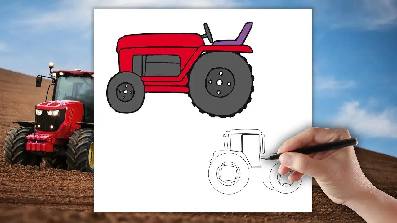 Zdjęcie Jak narysować ciągnik łatwo i szybko – krok po kroku do sukcesu
