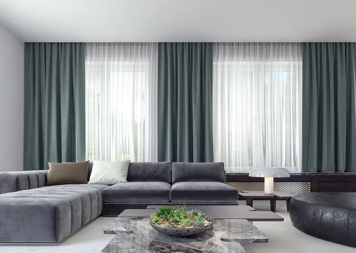 Zdjęcie Nowoczesne zasłony do salonu – jak wybrać idealne do współczesnego wnętrza