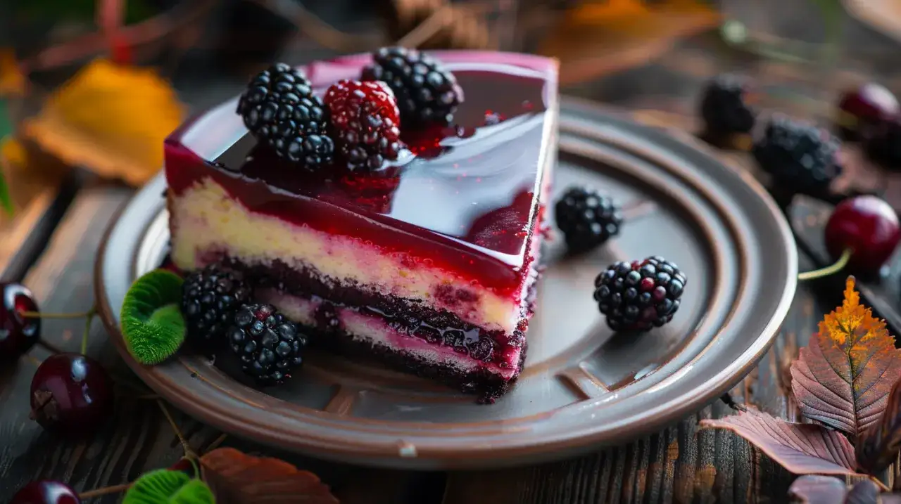 Zdjęcie Ciasto z jeżynami: Leśny przysmak na wyciągnięcie ręki. Aromatyczne