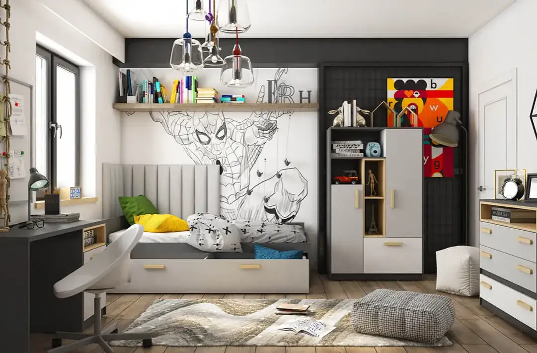 Zdjęcie Jak urządzić bardzo mały pokój młodzieżowy, by zyskać więcej przestrzeni?
