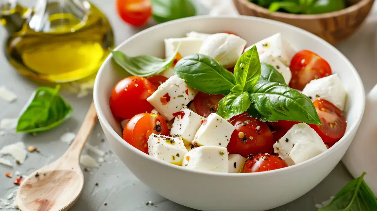 Zdjęcie Mozzarella w kostce - Jak używać sera mozzarella w kostkach