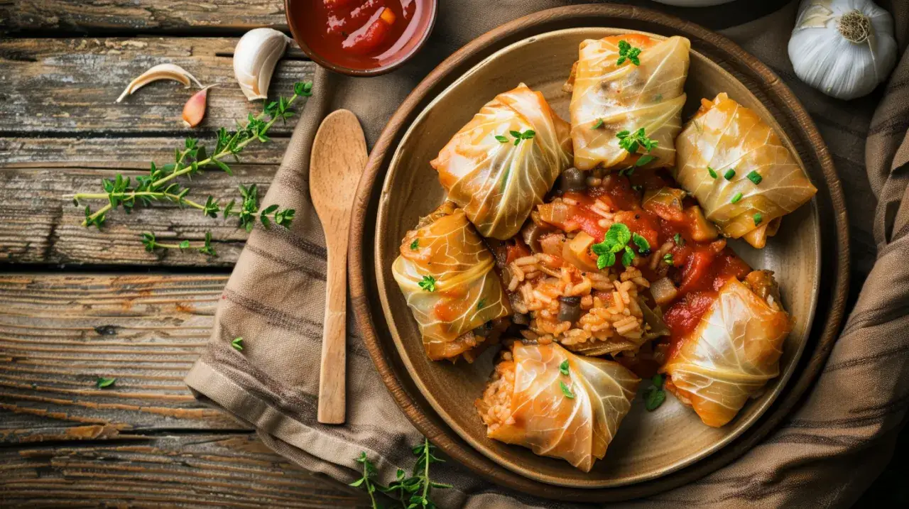 Zdjęcie Gołąbki wegańskie z pieczarkami: Bez mięsa, pełne smaku i aromatu