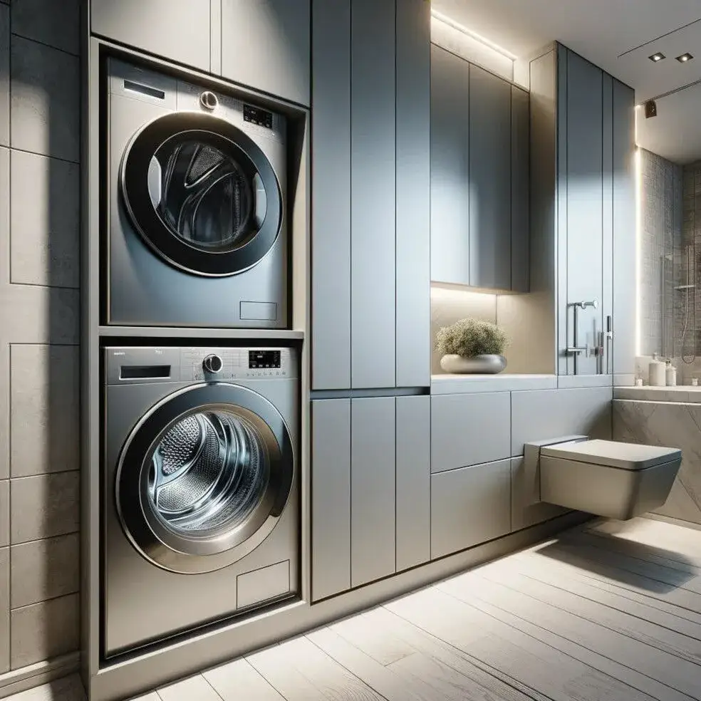 Zdjęcie Jak zabudować pralkę i suszarkę, aby zyskać więcej miejsca w domu
