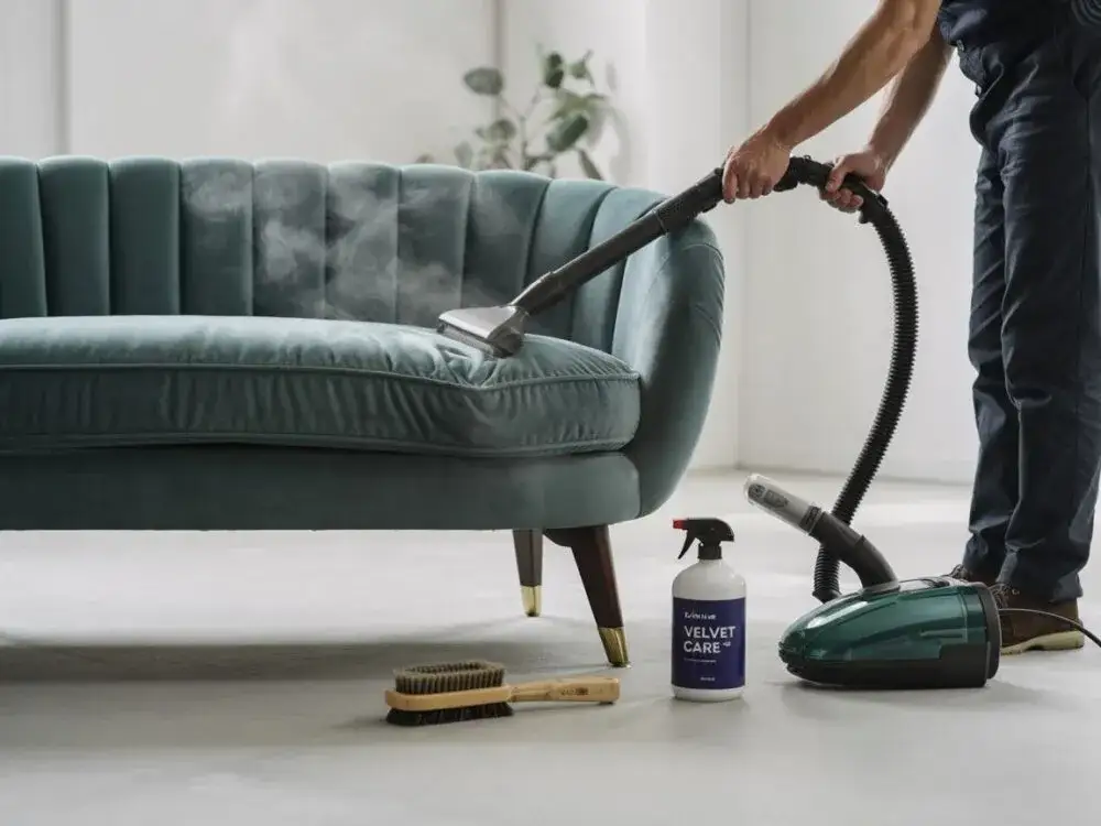 Zdjęcie Jak czyścić welurową kanapę? Skuteczne metody i porady