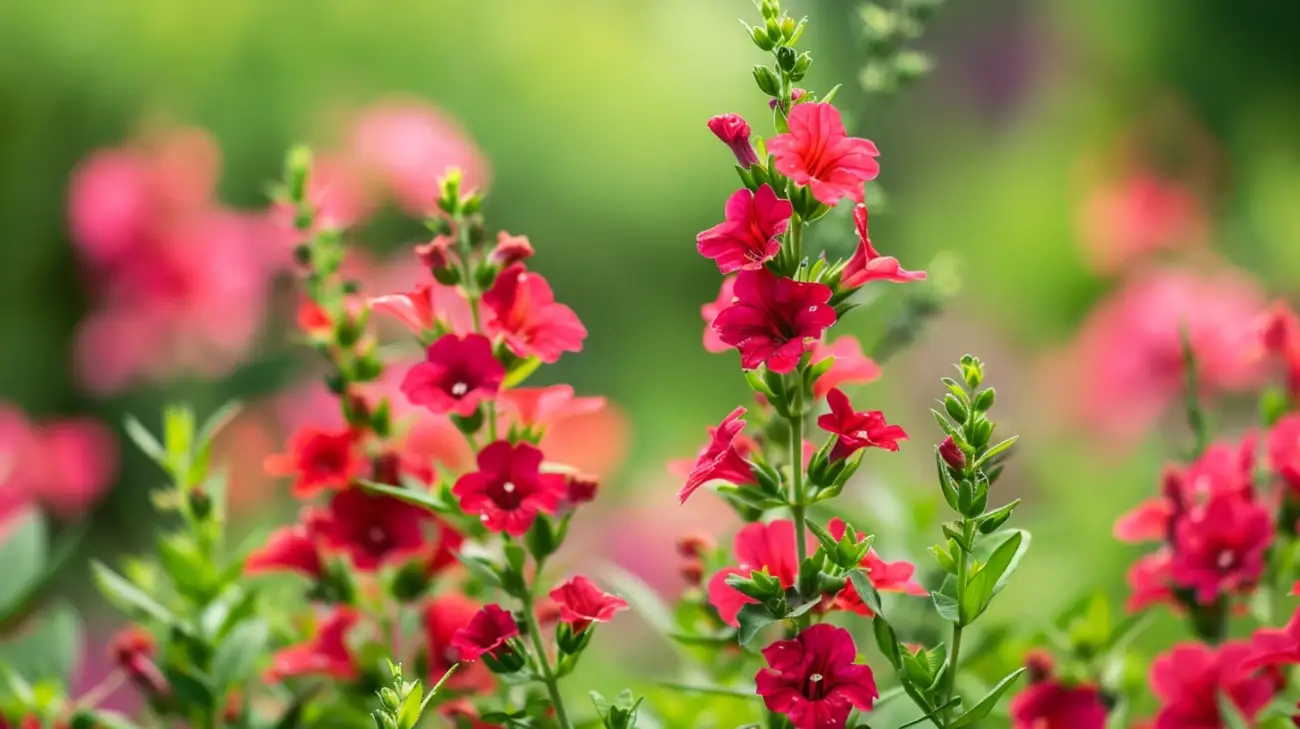 Zdjęcie Czerwone kielichy: niezwykły kwiat do ogrodu i na balkon