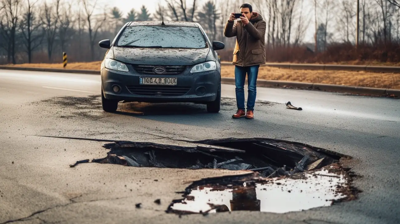 Jak zgłosić szkodę na samochodzie spowodowaną dziurą w drodze