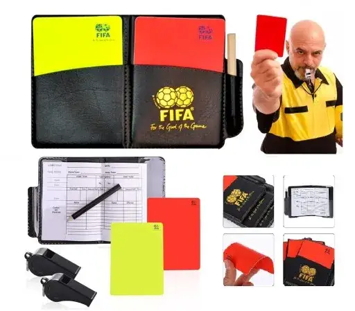 Zdjęcie Akcesoria, które posiadają sędziowie piłki nożnej na fortuniadzie - co musisz wiedzieć