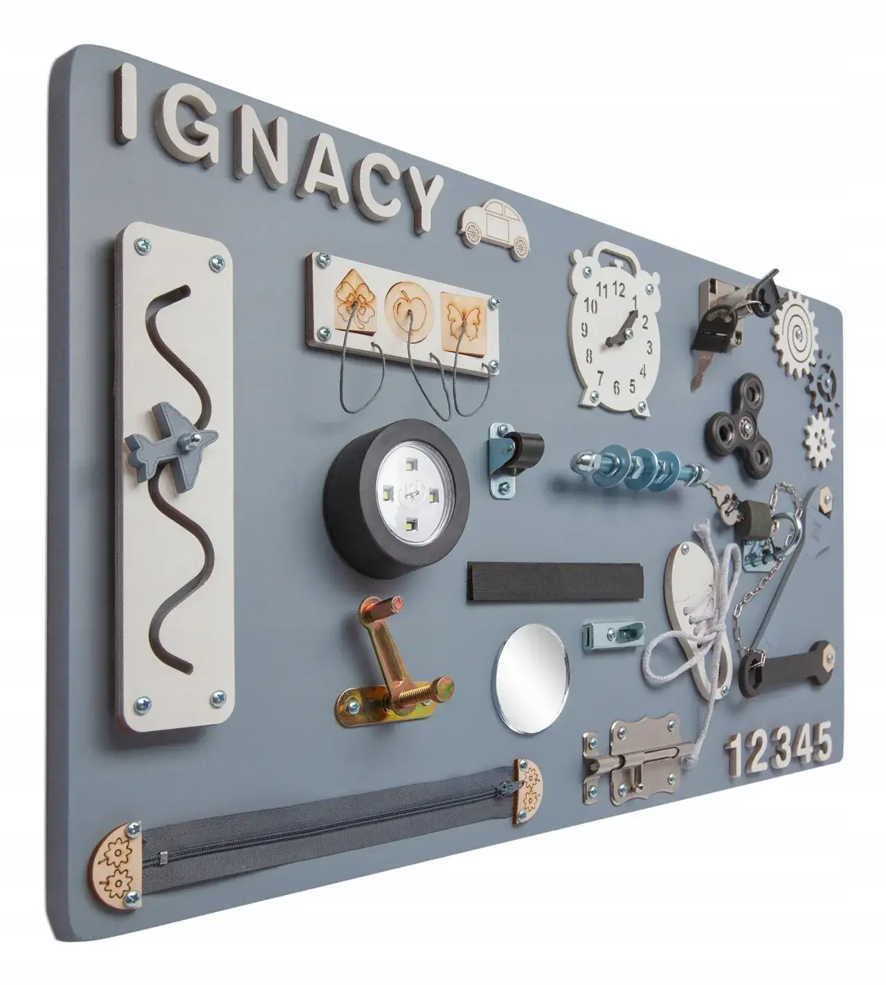 Zdjęcie Tablica sensoryczna dla 2 latka - rozwój i zabawa w jednym