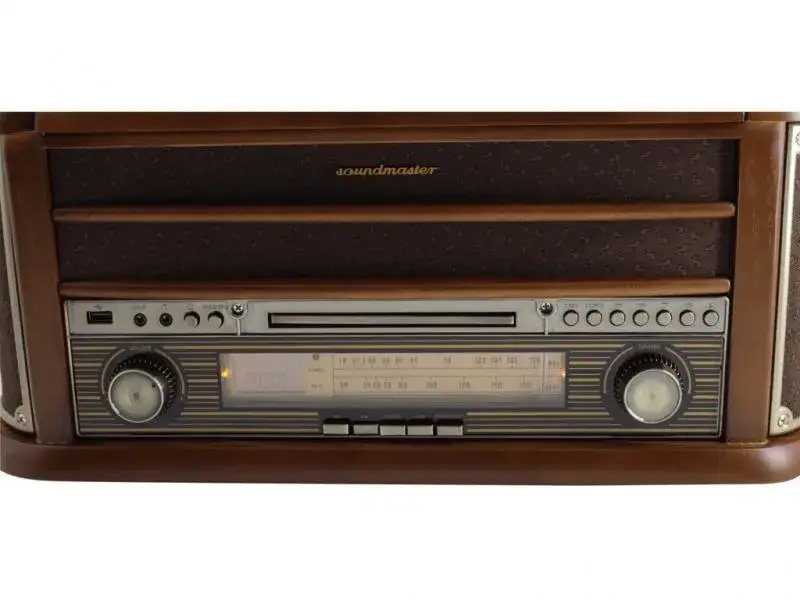 Zdjęcie Retro radio z odtwarzaczem CD i gramofonem – idealne połączenie stylu i dźwięku