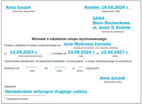 Zdjęcie Jak prawidłowo wypełnić wniosek o urlop wychowawczy: Poradnik