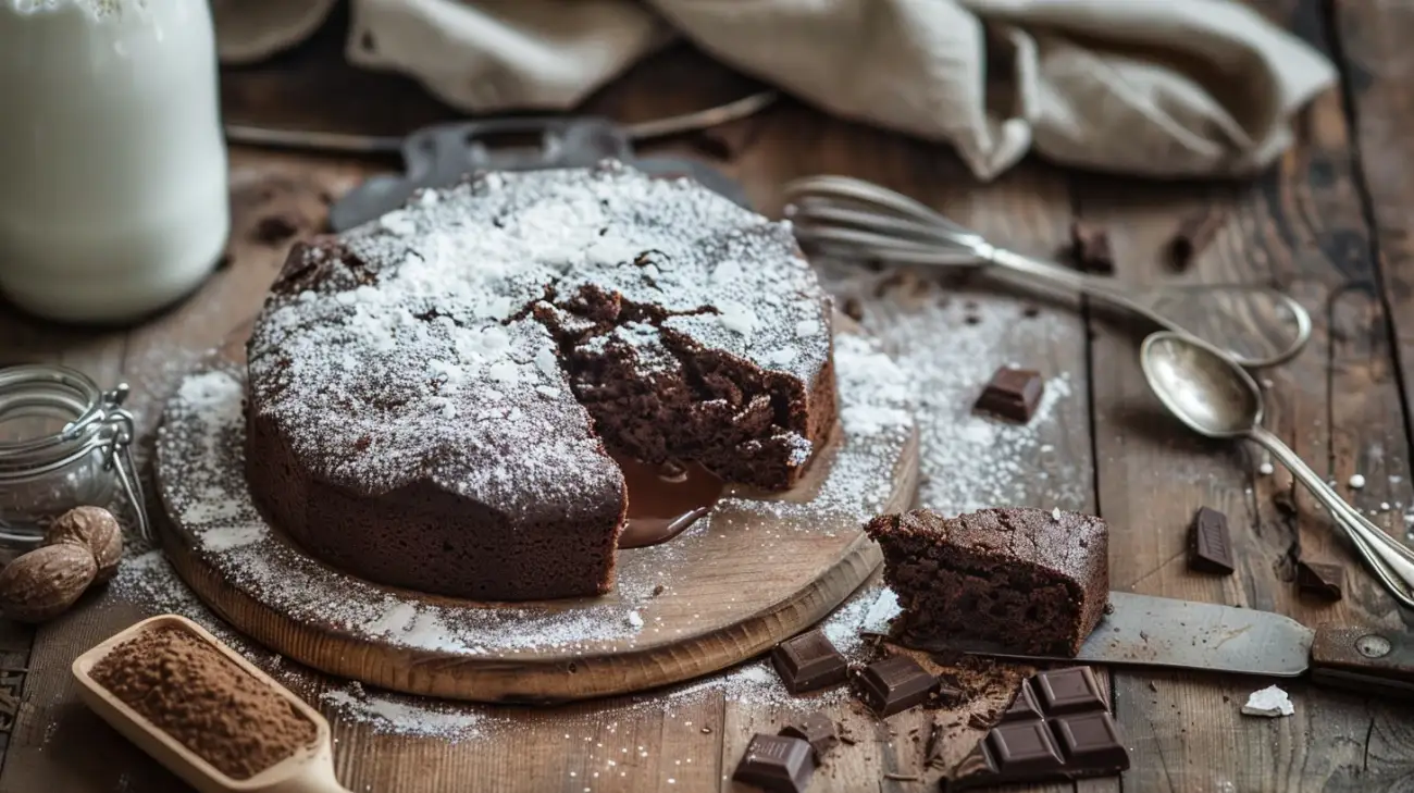 Zdjęcie Wilgotne ciasto czekoladowe z kefirem: Przepis na deser
