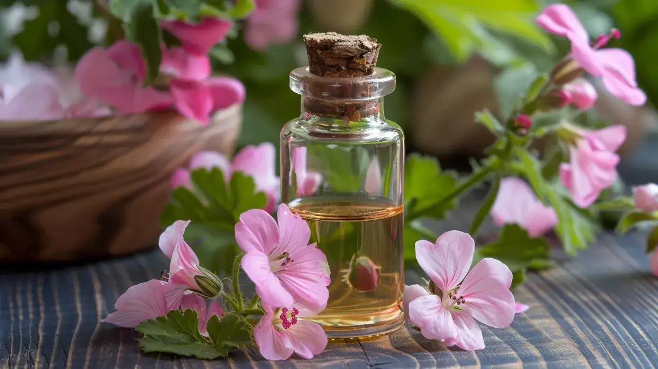 Zdjęcie Olejek geranium - Dlaczego warto używać olejku geranium w pielęgnacji?