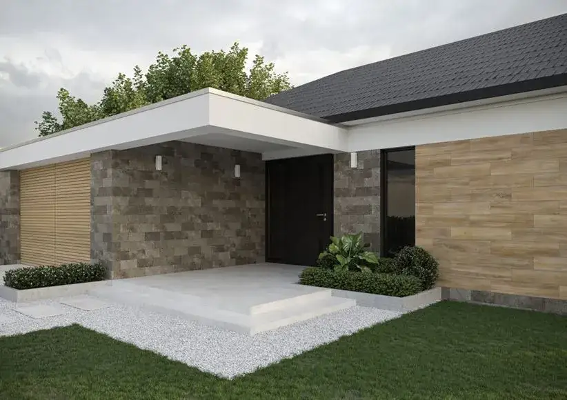 Zdjęcie Elewacja wejścia do domu - inspiracje i praktyczne porady