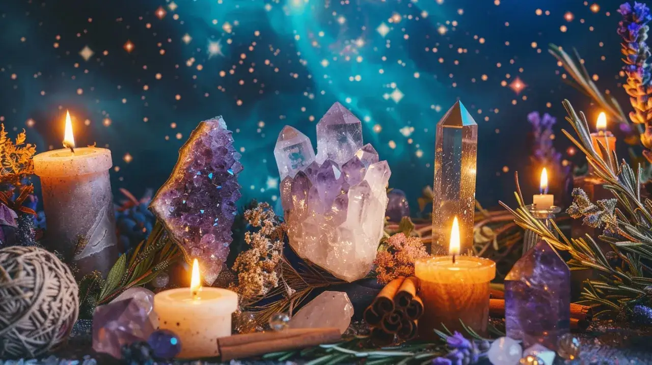 Zdjęcie Rytuały magiczne: Moc kryształów i ziół w praktyce - jak je stosować?