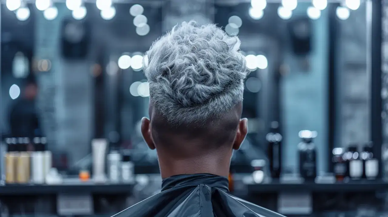 Zdjęcie Srebrne włosy męskie: Jak osiągnąć modny siwy look?