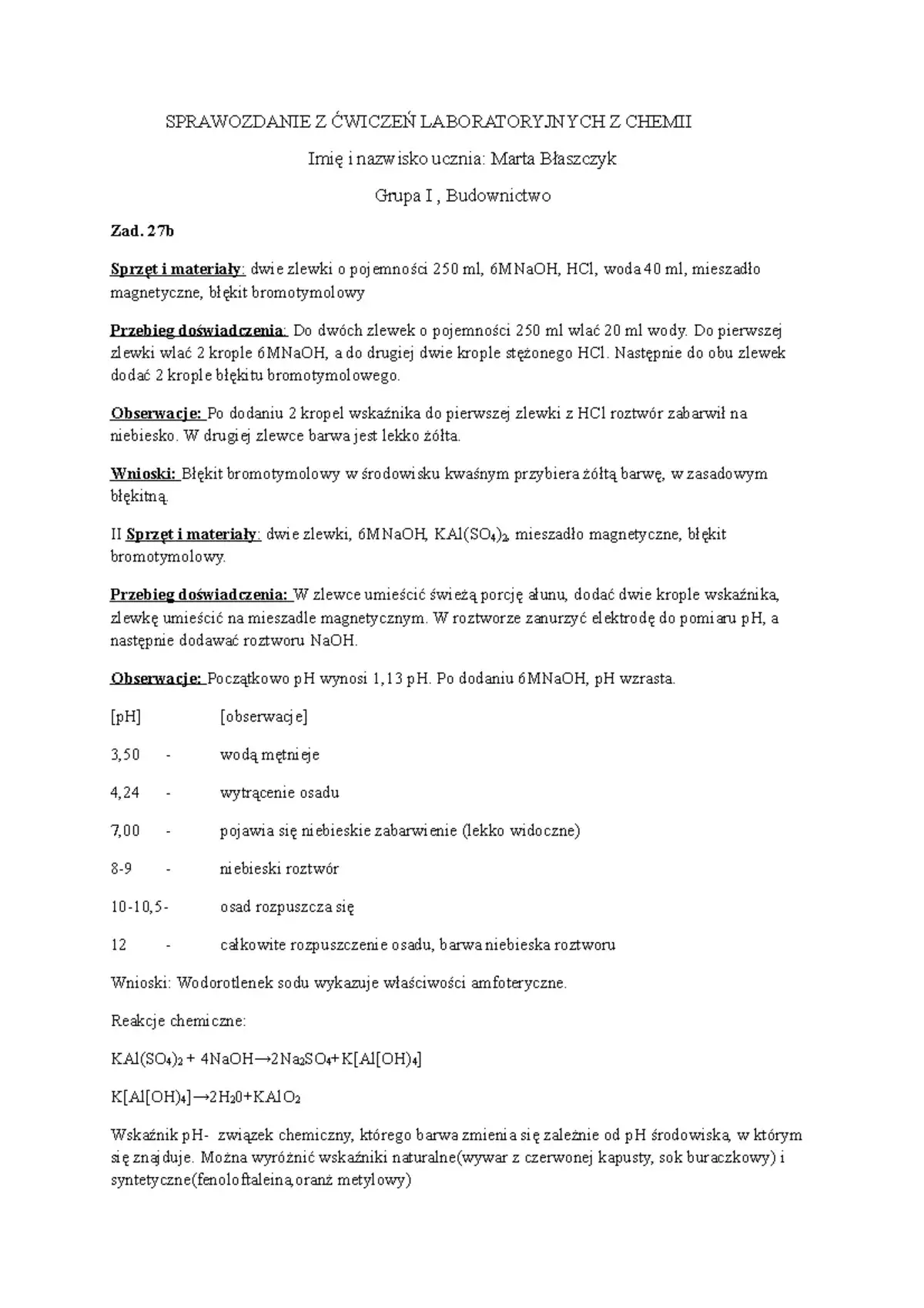 Zdjęcie Jak napisać sprawozdanie z chemii, aby uniknąć najczęstszych błędów