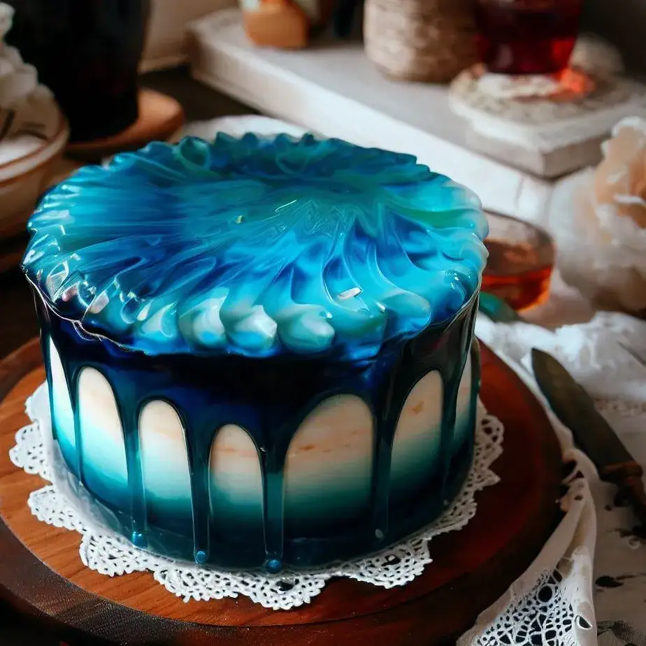 Zdjęcie Pyszny przepis na ciasto z niebieską galaretką, które zaskoczy gości