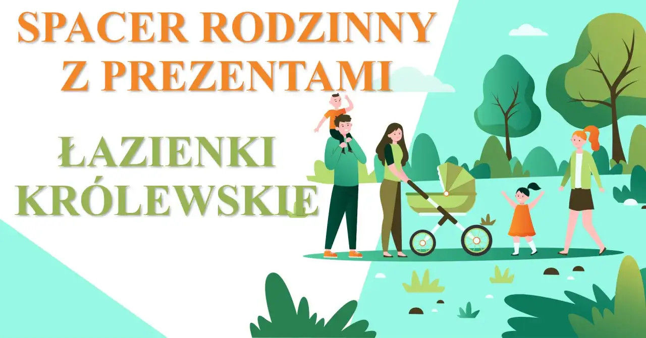 rodzina na spacerze w Łazienkach Kr&oacute;lewskich Warszawa