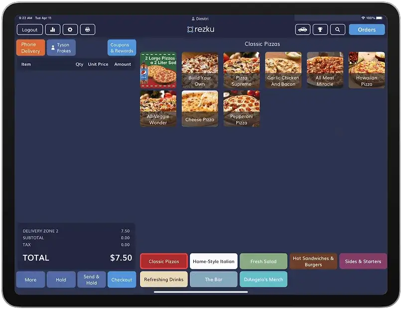 pizza rzemieślnicza, pizza wegańska, system POS pizzeria