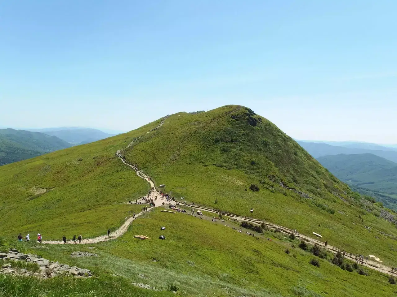 Tarnica Bieszczady widok szczyt