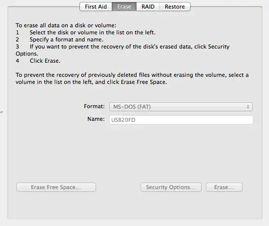 formatowanie pendrive mac os ms-dos fat