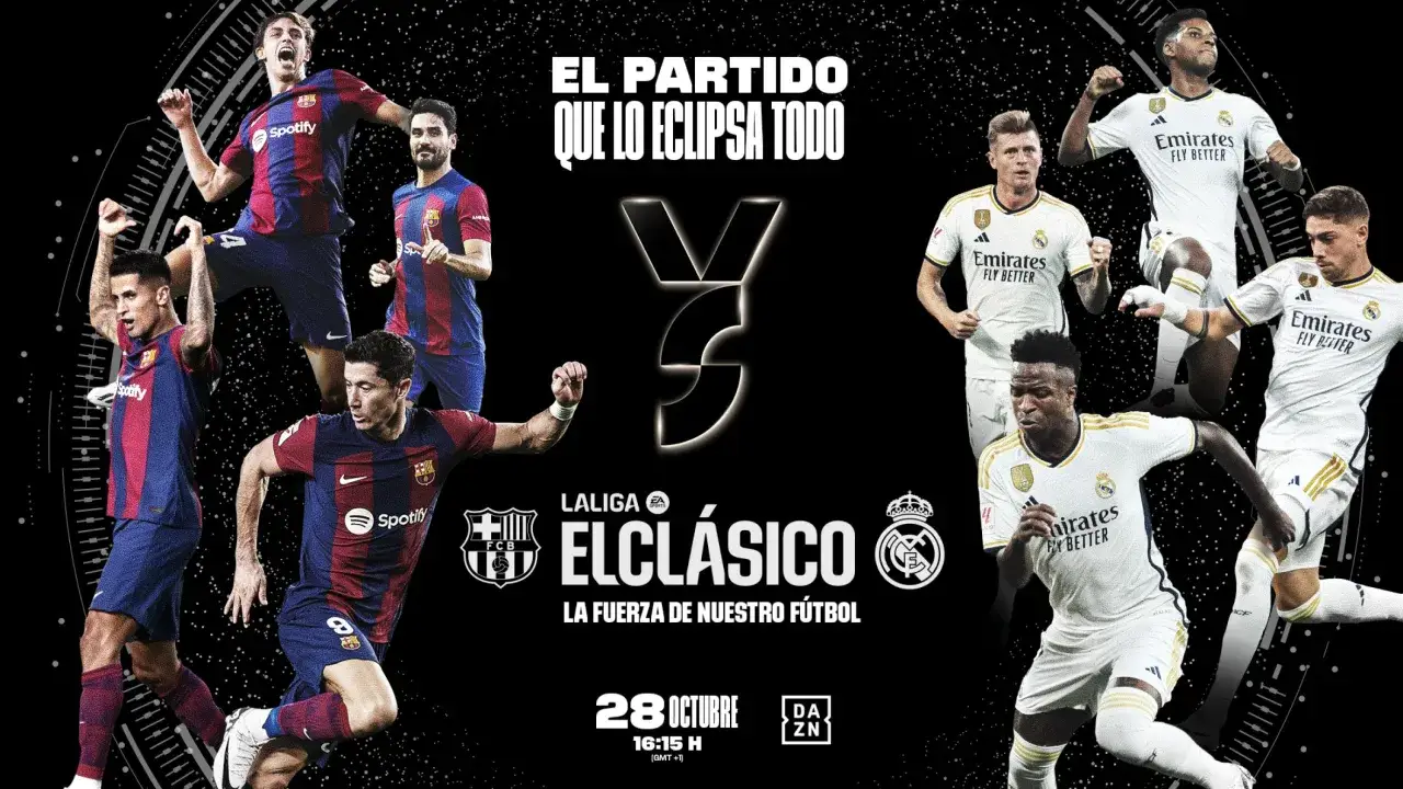 Piłkarze FC Barcelony i Realu Madryt w akcji. To zapowiedź El Clásico, czyli meczu, który jest kwintesencją tego, co to La Liga.