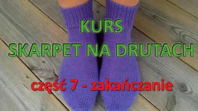 zamykanie palców skarpetki na drutach