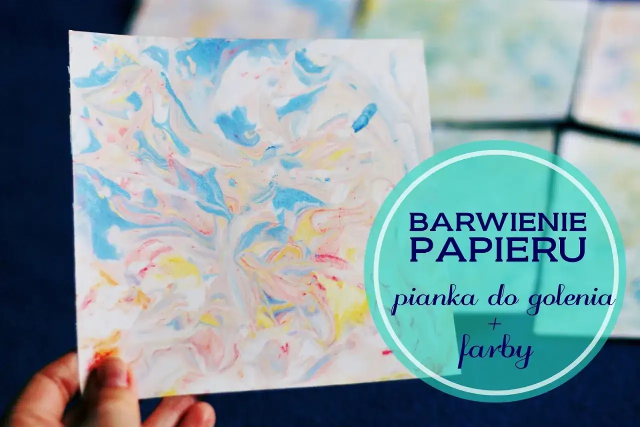 malowanie na piance do golenia marmurkowy papier