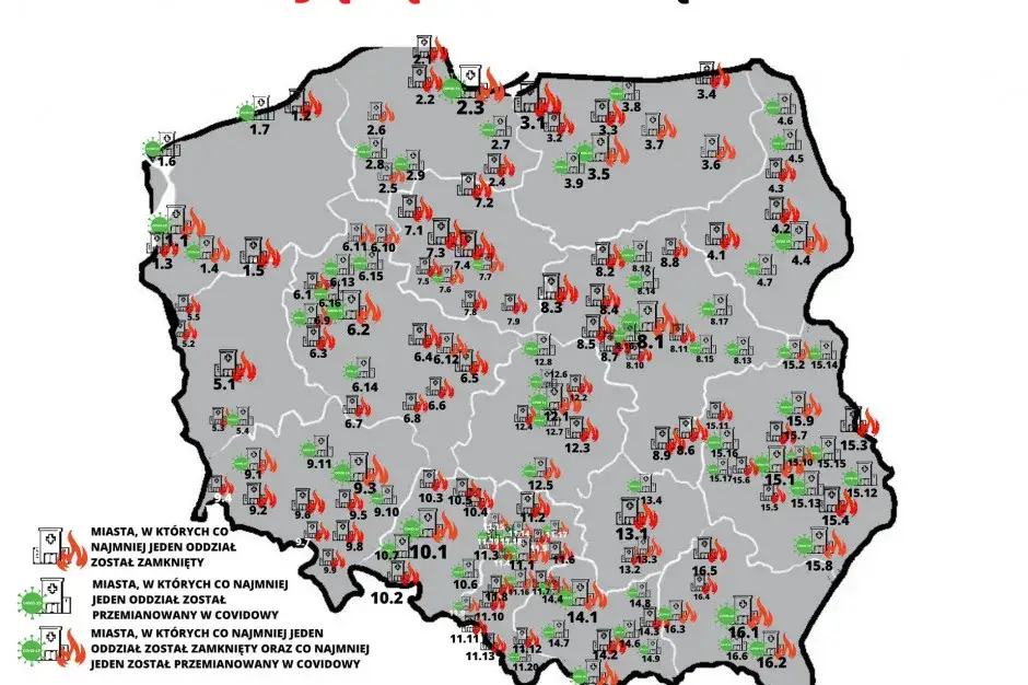 mapa Polski oddziały NFZ jak znaleźć