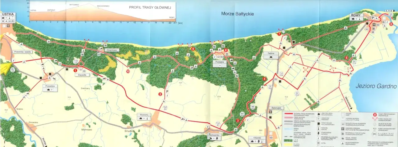 Szlak rowerowy Słupsk Ustka Zwiniętych Torów