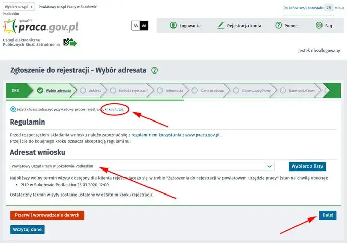 rejestracja bezrobotnego online krok po kroku