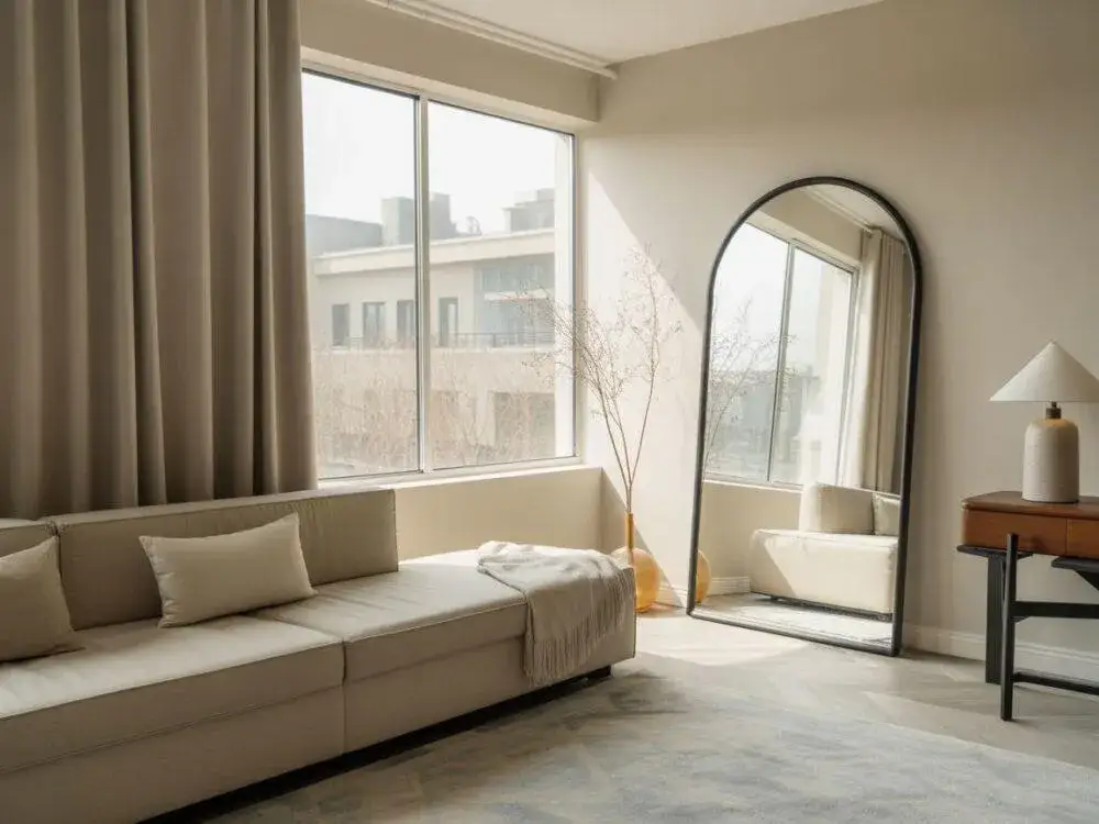 lustro naprzeciwko okna aranżacje